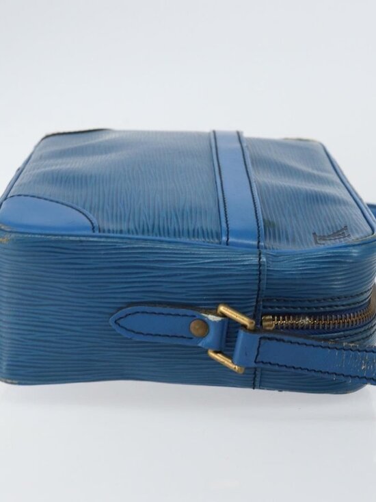 Authentic LOUIS VUITTON Epi Trocadero 27 Shoulder Bag Blue M52315 LV - Picture 11 of 16